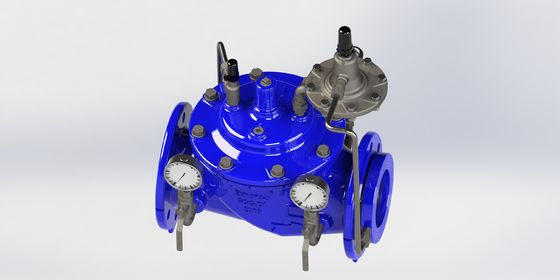 Ręczny zawór regulacji przepływu z uszczelnieniem EPDM i żeliwnym korpusem do zakresu temperatur 0-80°F oraz zgodny z normą EN1074-5