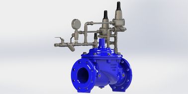 Dynamiczny zawór sterujący przewidujący nadmiar ciśnienia w końcowym bramie EPDM PN10-25 Błękitny EN1074-5