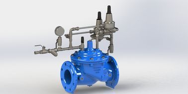 Dynamiczny zawór sterujący przewidujący nadmiar ciśnienia w końcowym bramie EPDM PN10-25 Błękitny EN1074-5